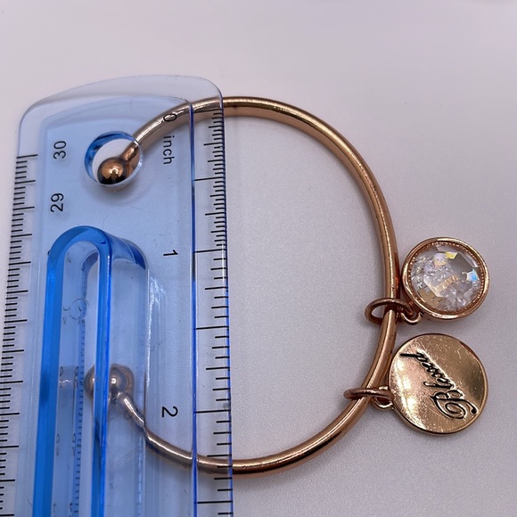 BCBGeneration Women's Metallic Rose Gold Crystal Blessed Cuff Bracelet - Picture 8 of 8